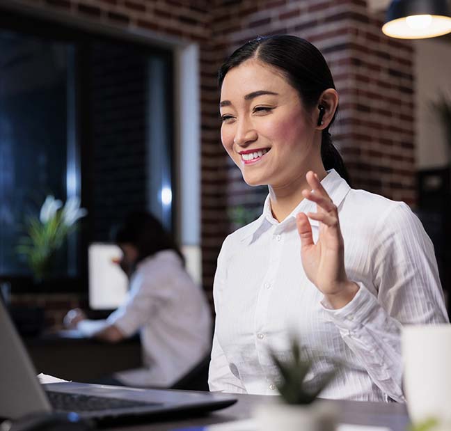 woman working remote